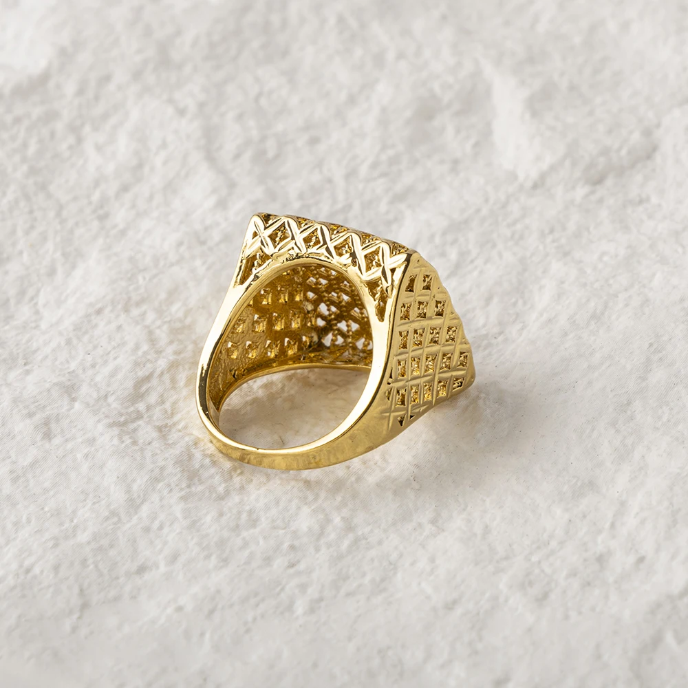 LUIZADA Vintage Türkische Fingerringe Frauen Runde Kristall Caesar Ring Gold Farbe Ethnische Hochzeit Schmuck Ring – Detail 3