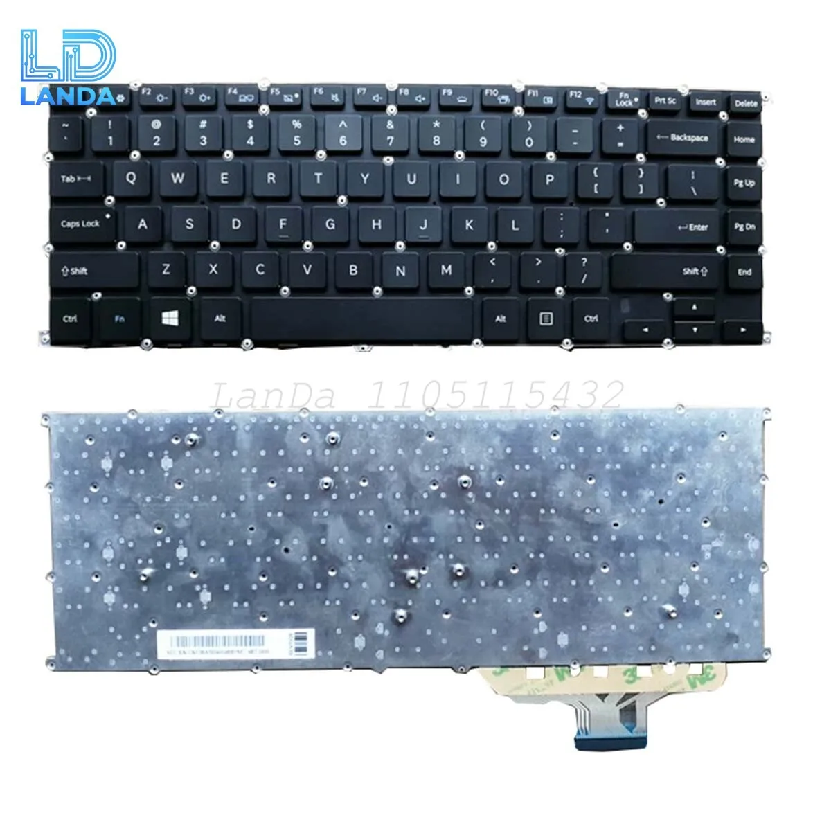 

Клавиатура для ноутбука Samsung 910S5K NP910S5K Черная США без подсветки без рамки