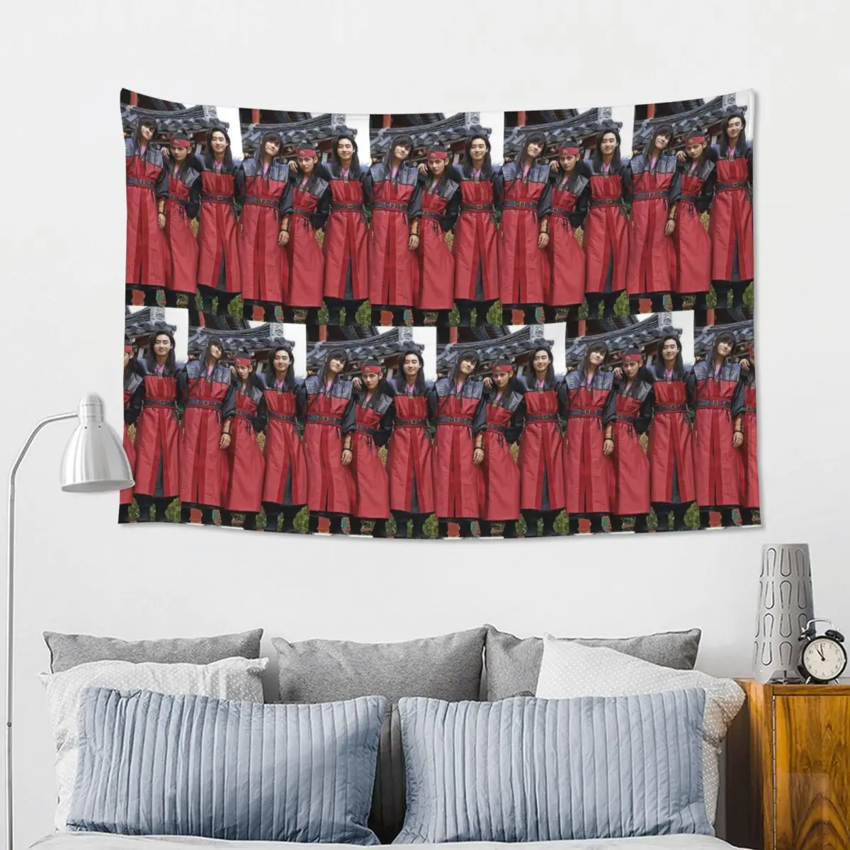 Cast Of Hwarang TV Tapestry Art Wall Hanging Aesthetic Home Decor Tapestries for Living Room Bedroom Dorm Room