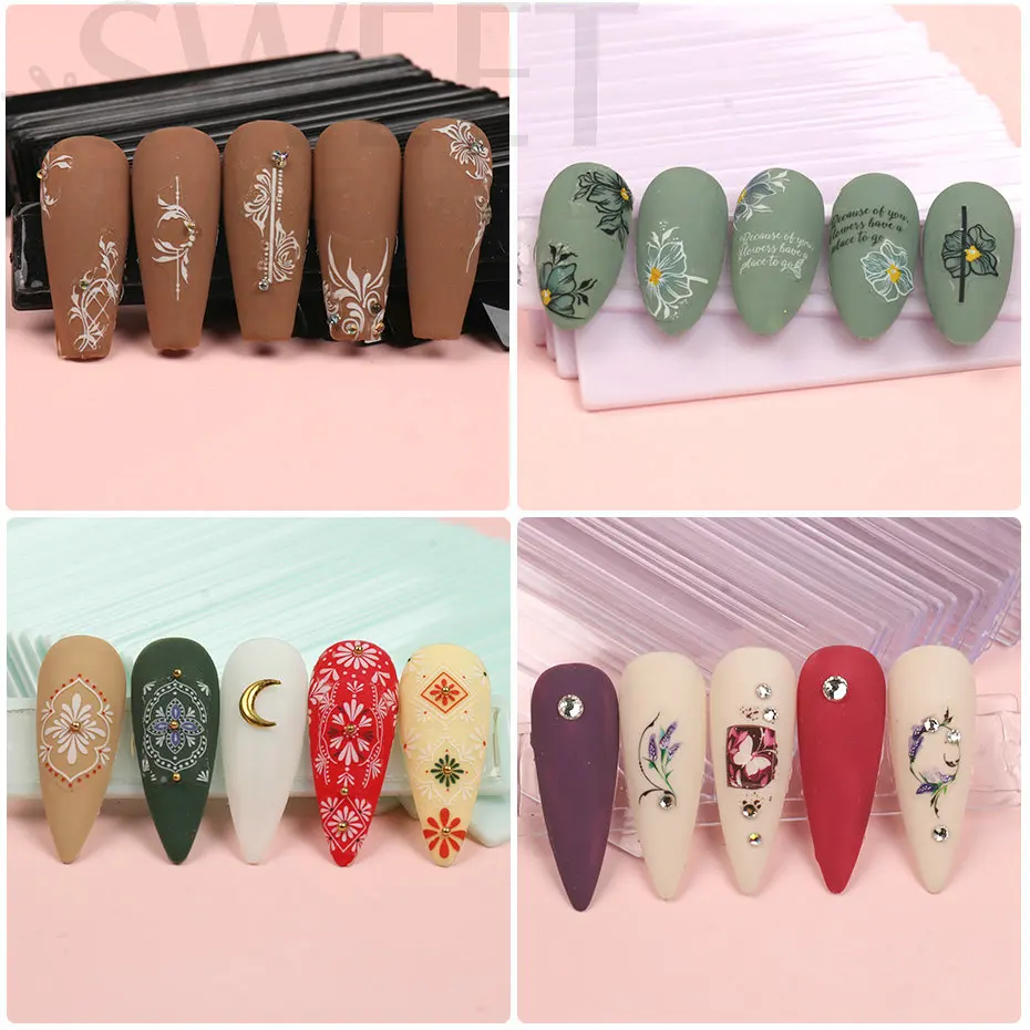 Limpar Falso Nail Art Tips Display Stand, Titular, unhas postiças Prática, Acrílico Gel Polonês, Manicure Equipamentos, KES82