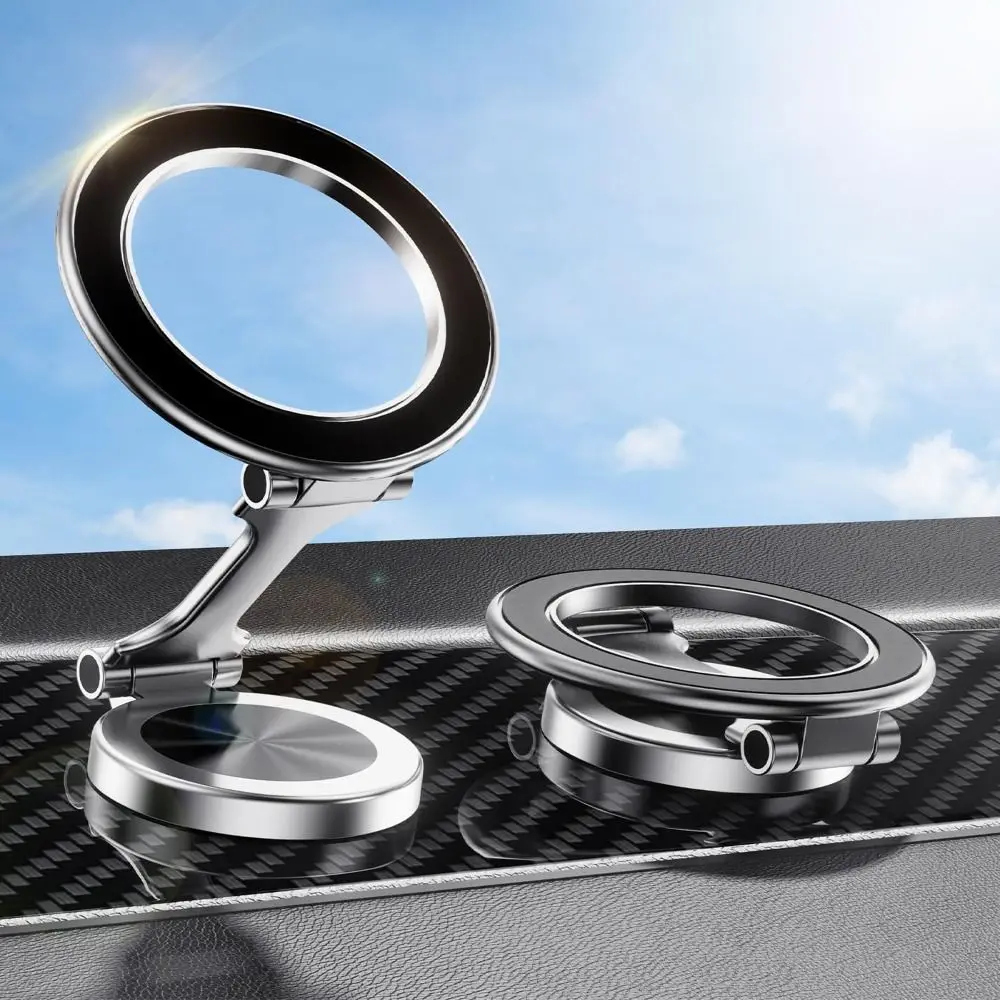 

High Quality Foldable Magnetic Car Phone Holder 360° Rotation Magsafe Car Navigation Mount Stable Metal Adsorption Bracket