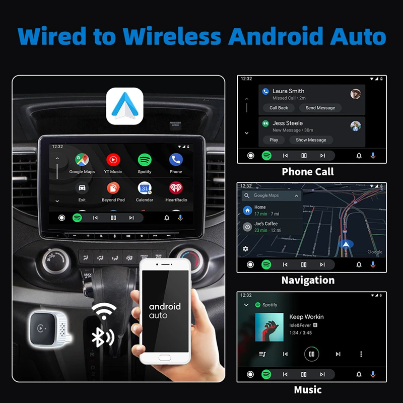 

Новый мини-беспроводной адаптер Carplay USB Plug and Play WiFi Bluetooth для iPhone Auto Connect Airplay 2in1 Box Car play 2025