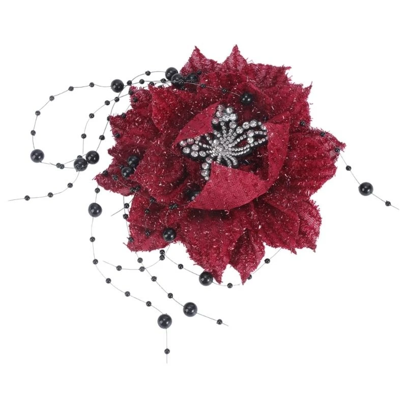 Craft Projects Tulle Flower Garment Accessory Sewing On Applique for Hair Clip