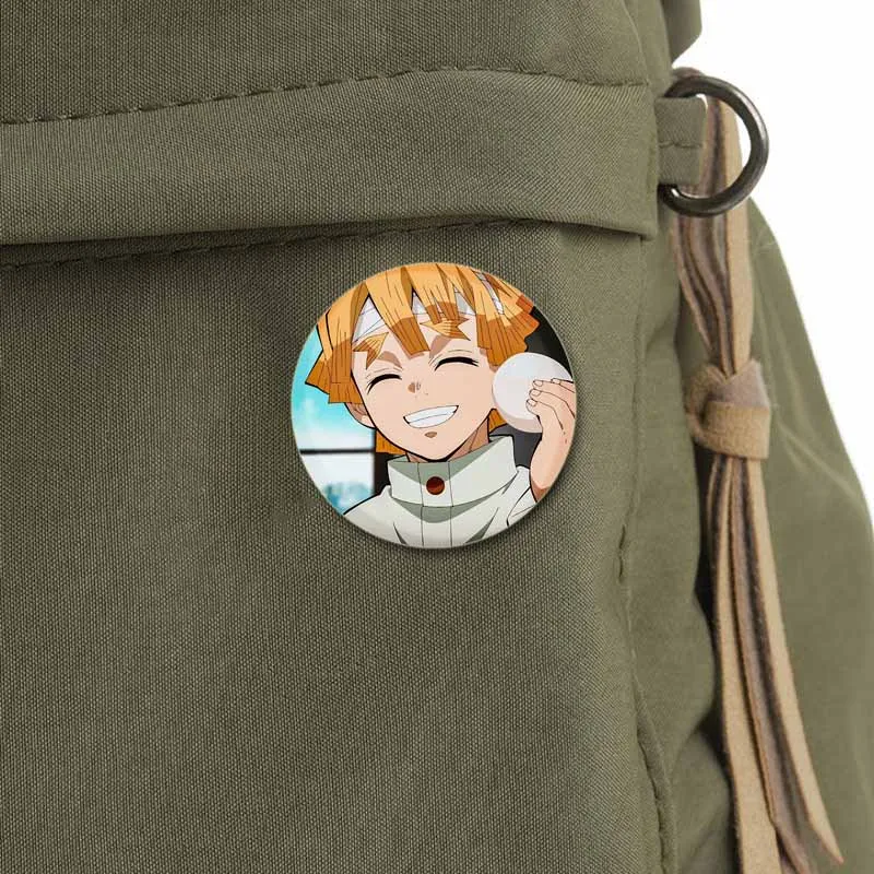 شيطان الكرتون شارة بدبوس Agatsuma Zenitsu Kanroji Mitsuri Kochou Shinobu Tsuyuri Kanao Kamado Tanjiro Kamado Nezuko أنيمي بروش #4