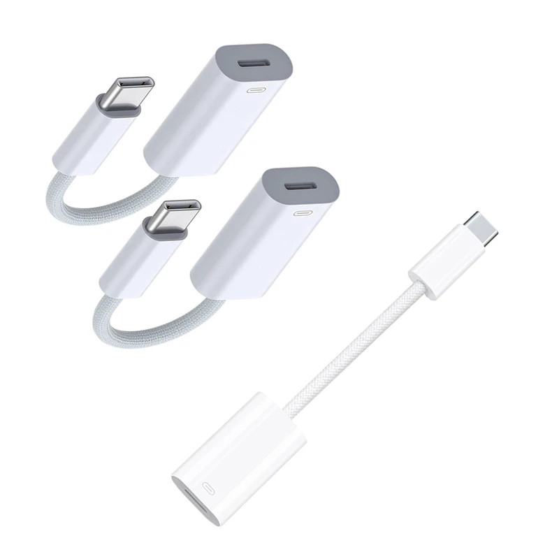 ABMF-USB C Male To For Apple Interfac Female Cable Converter Support Charging+Headphone+Call+Data Transmission For Iphone 16