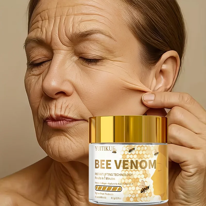 YUITIKUE Bee Venom Face Cream 60g - 1 Min Instant Lift, Firms & Anti-Wrinkle, Light Non-Greasy, for All Skin Types
