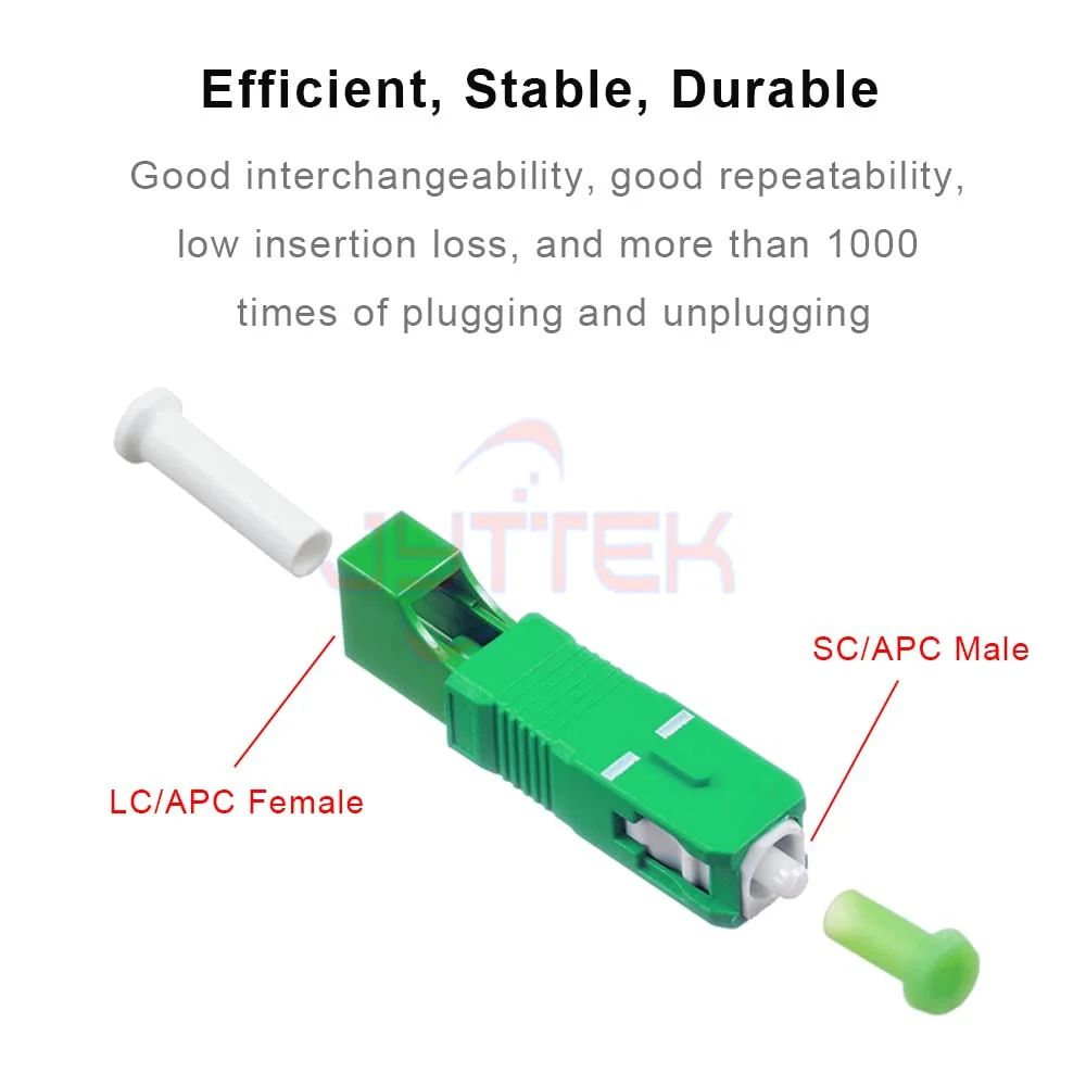 LC to SC Adapter, Single Mode 9/125um LC/APC Female to SC/APC Male Simplex Hybrid Optical Fiber Adapter Connector