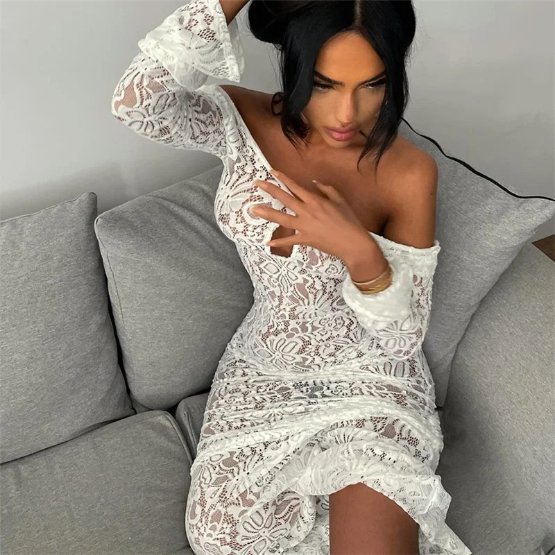 Women Sexy Jacquard Backless Full Sleeve Fall Trend Skinny Midnight Club Stretch Long Bodycon Party Clubwear