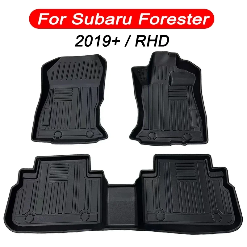 

TPE Floor Mats for Subaru Forester 2019 2020 2021 2022 2023 2024 Right Rudder Four Seasons 3D Waterproof Car Floor Liner