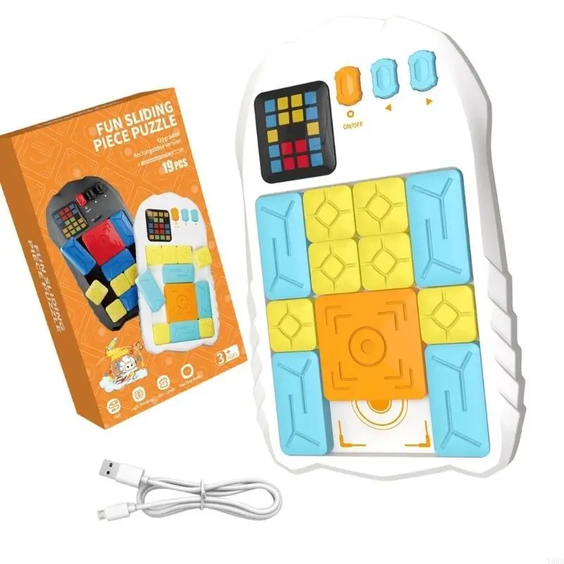 Y88D Electric Sliding Puzzle Training Game éducatif Slide Puzzle Maze Toy pour défis familiaux Party Night Gathering Fun