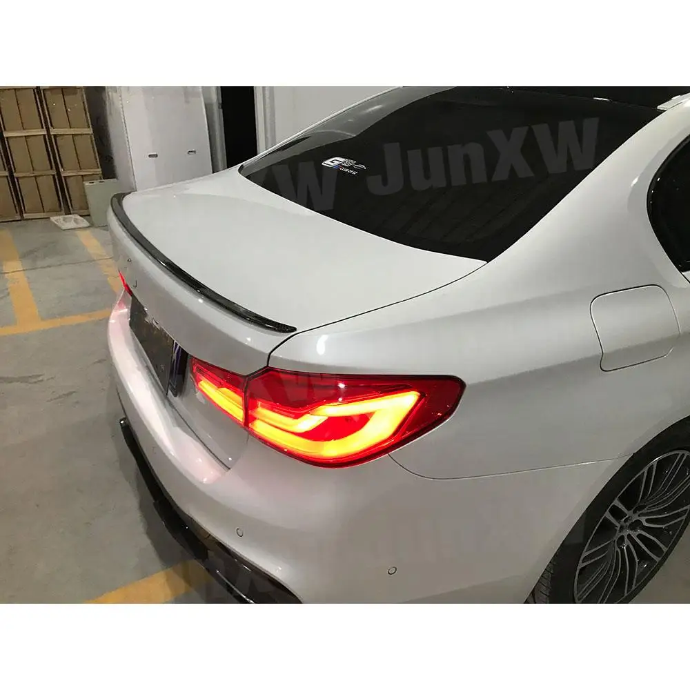 5 Series Carbon Fiber Rear Spoiler Boot Wings for BMW G30 G38 F90 Sedan Spoiler 2017 2018 MP Style Car Trunk Spoiler