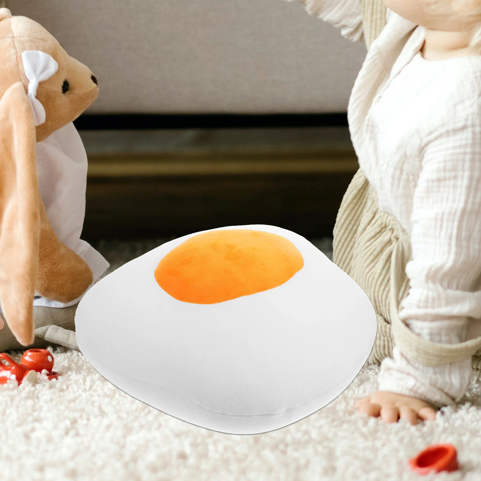 

1Pcs Poached Egg Throw Pillow Sofa Decorations Unique Table Desk Bookshelf Bedroom Kitchen Living Room Cafe Sofa Decorations