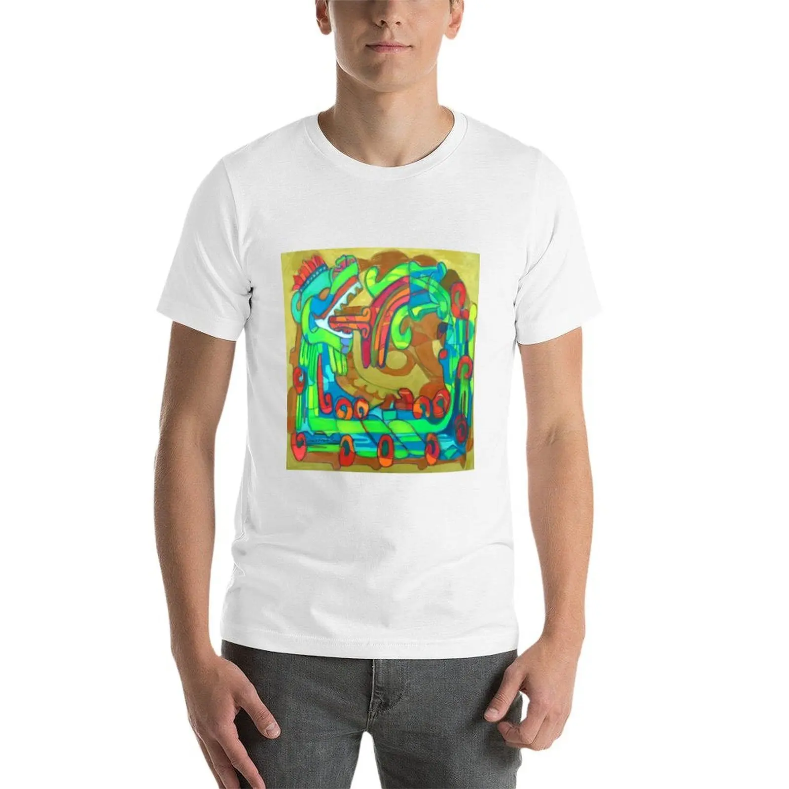 Xiuhcoatl تي شيرت رجل تي شيرت القطن تي شيرت للرجل القطن مضحك تي شيرت #4