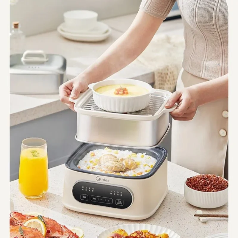 Multicooker Hotpot Kitchen Electric Steamer Pot Cooking Pot Midea Electric Steamer for Cooking 9.3L Stainless Steel 3 Layers