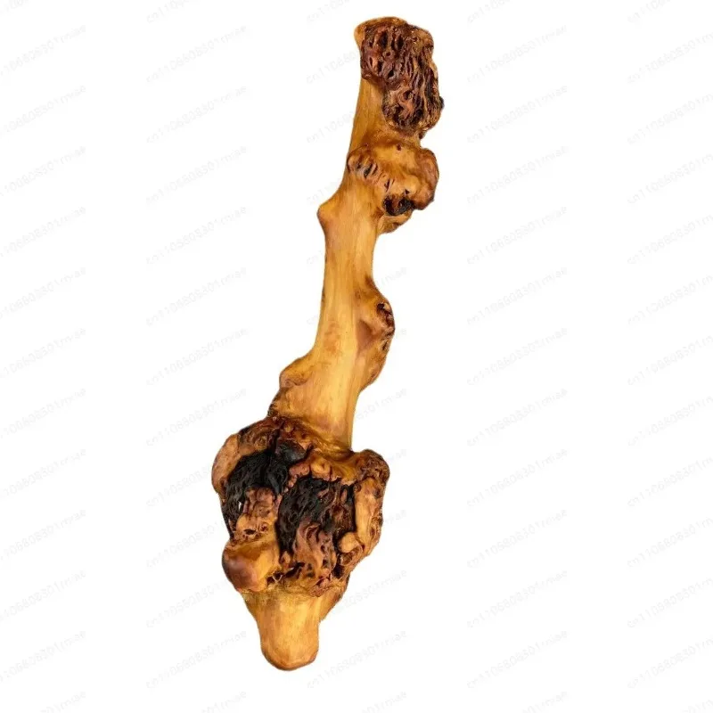 

Camellia wood hand handle piece, pear pimple wooden black fruit wood, accompanying root carving
