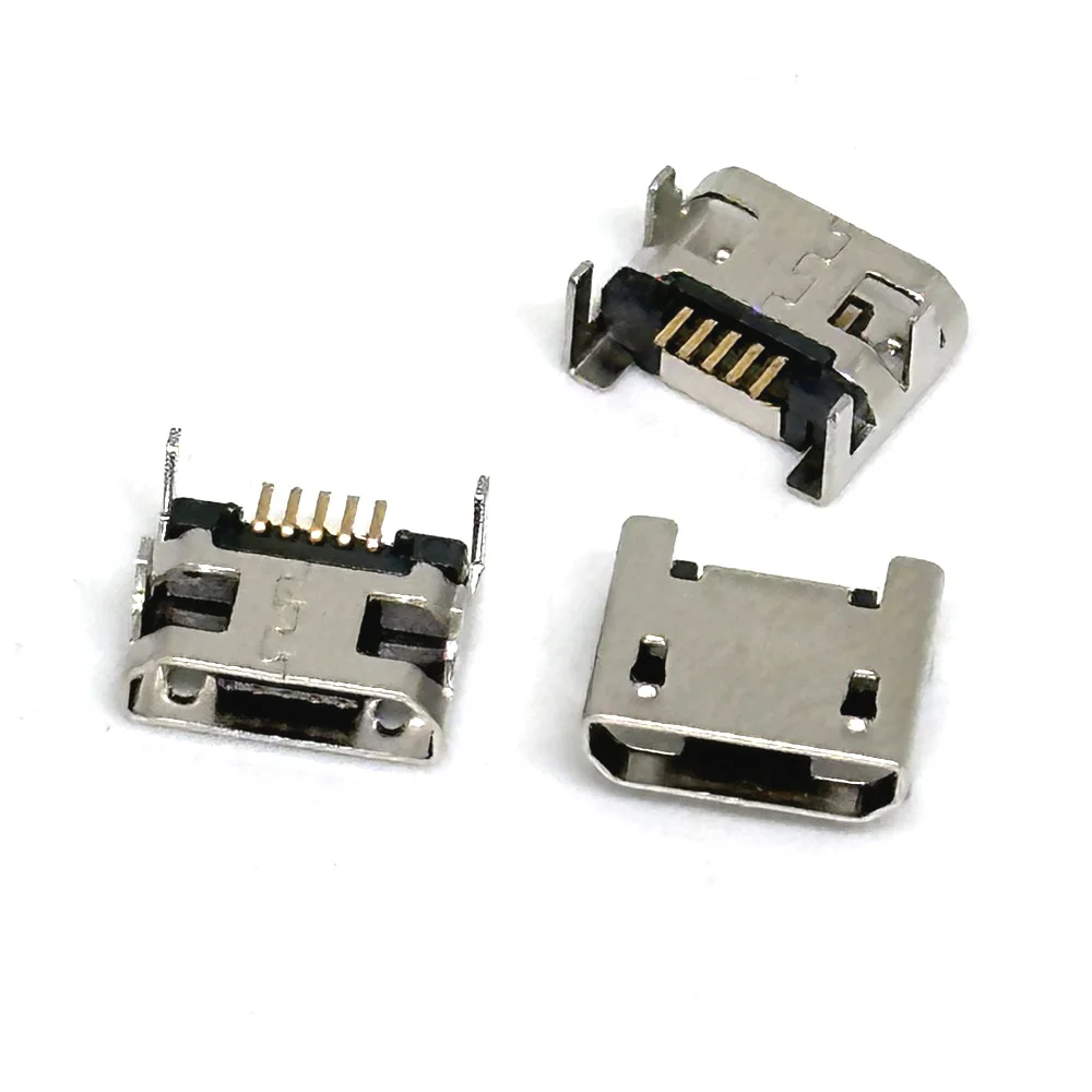 5Pin Micro SMD SMT USB Connector Female Port Jack Solder Plug Android Phone Data Charging Socket 5P Micro USB DIY Repair Adapter