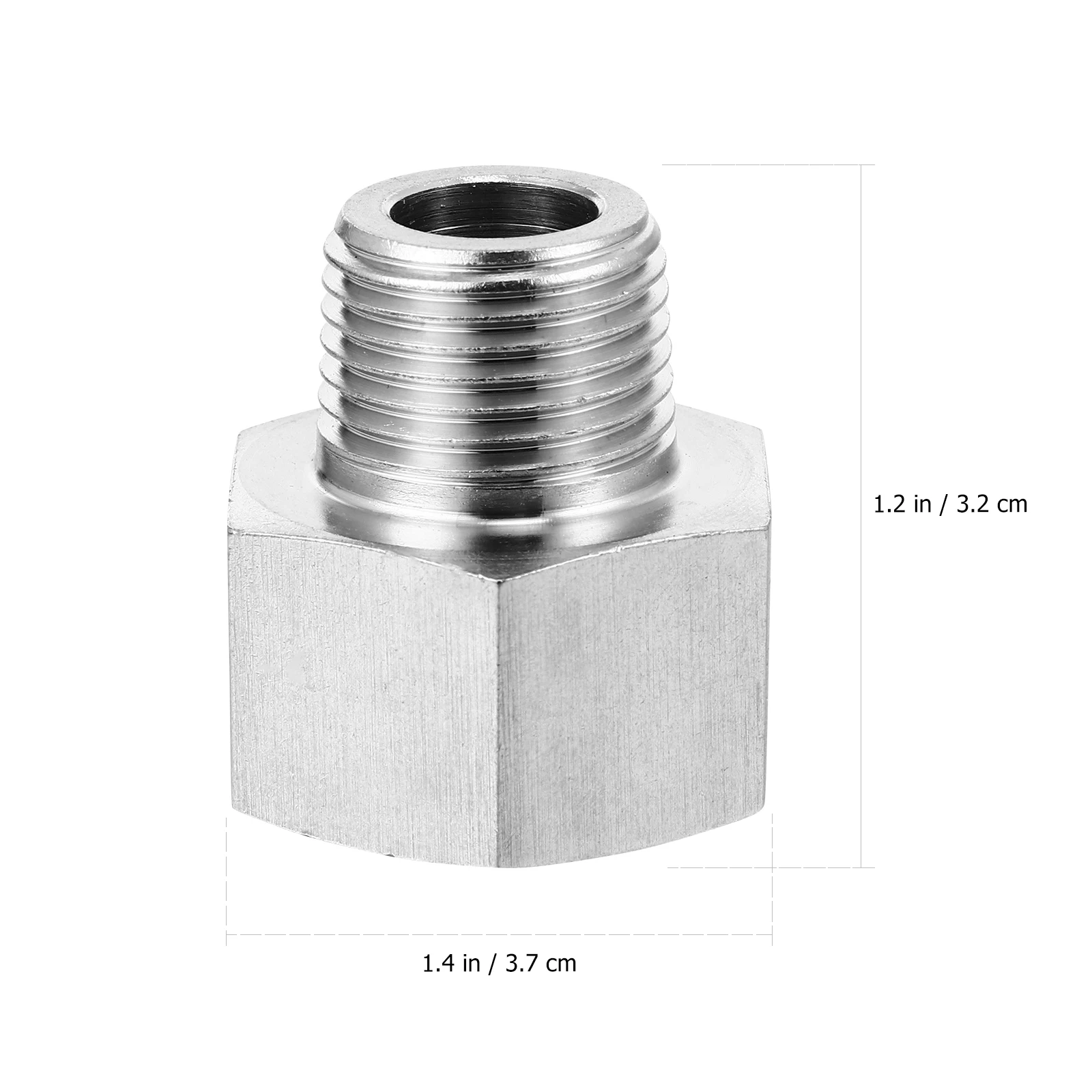 

3pcs Pipe Fittings Stainless Steel Threaded Adapters Gauge Connector Reducer Temp Sprinklers Sink Faucets Shower Instrumental
