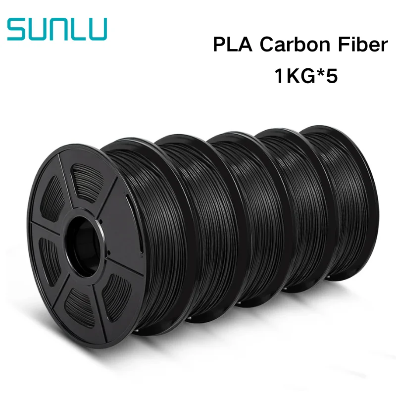 

SUNLU PLA Carbon Fiber Clearance Sale 3D Printer Filament 5KG 1KG/Roll Containing 15% Carbon Fiber From US Fast Shipping