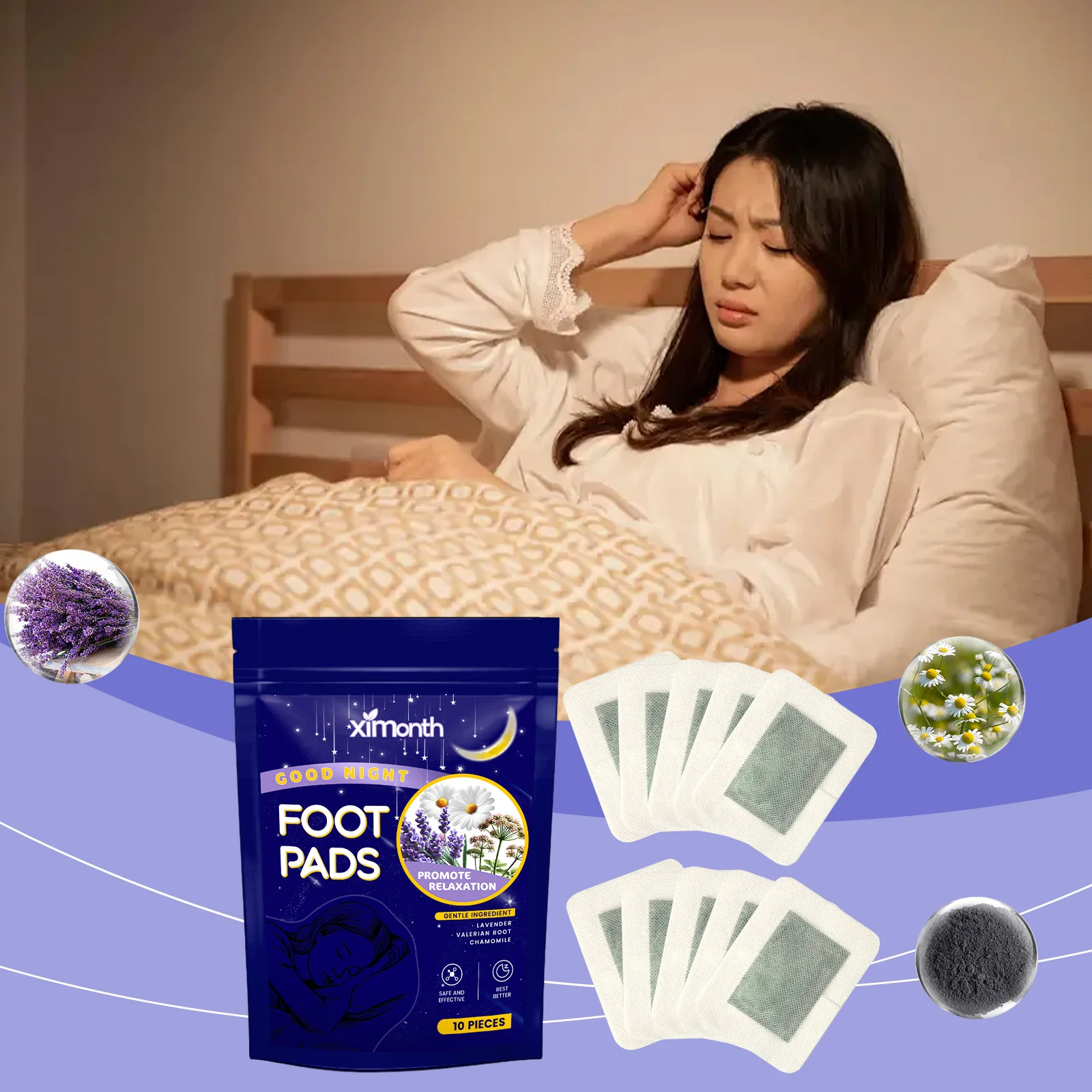 

Sleep Care Foot Patches Promote Better Relaxation and Rest body and mind effectively relieves fatigue and improves sleep quality