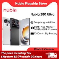 ZTE nubia Z80 Ultra 5G Smartphone Global Version Snapdragon 8 Elite Gen 5 6.85'' 144Hz Oled Display 7200mAh 80W Wireless Charging 64MP Ai Camera NFC Google Play