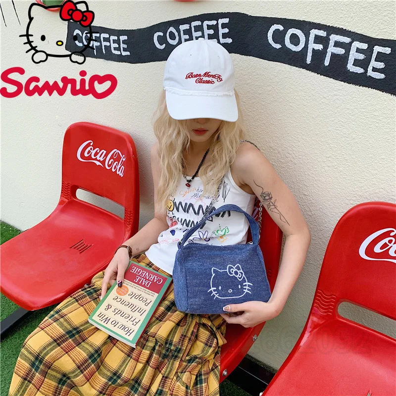  Hello Kitty New Women's Handbag Cartoon Cute Mini Women's Single Shoulder Crossbody Bag Fashion Trend Mini Women's Bag
