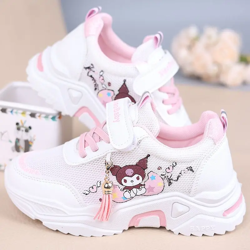 

Kawaii Kuromi Sanrio Spring Autumn Cute Children Sneakers Student Anti Running Shoes Christmas Gifts for Girls