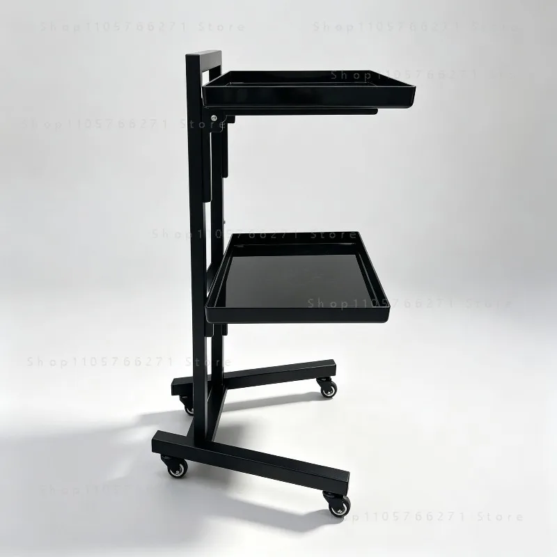 Carbon Steel Foldable Tool Cart Beauty Salon/Barber Shop Trolley Storage workbench supermarket 2-tier tool cart