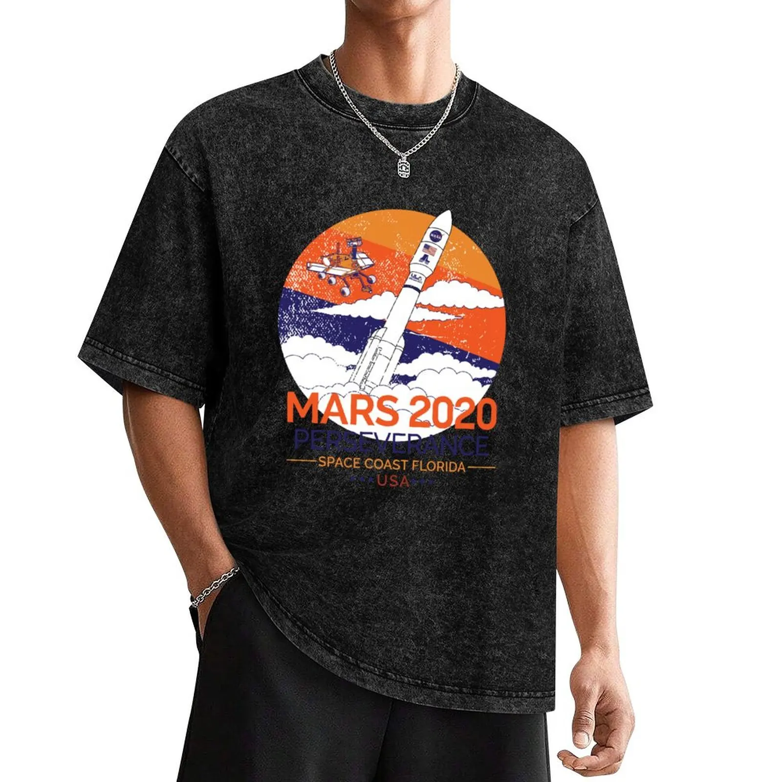 

Mars 2020! Perseverance Rover T-Shirt Short sleeve tee plus size tops mens graphic t-shirts funny