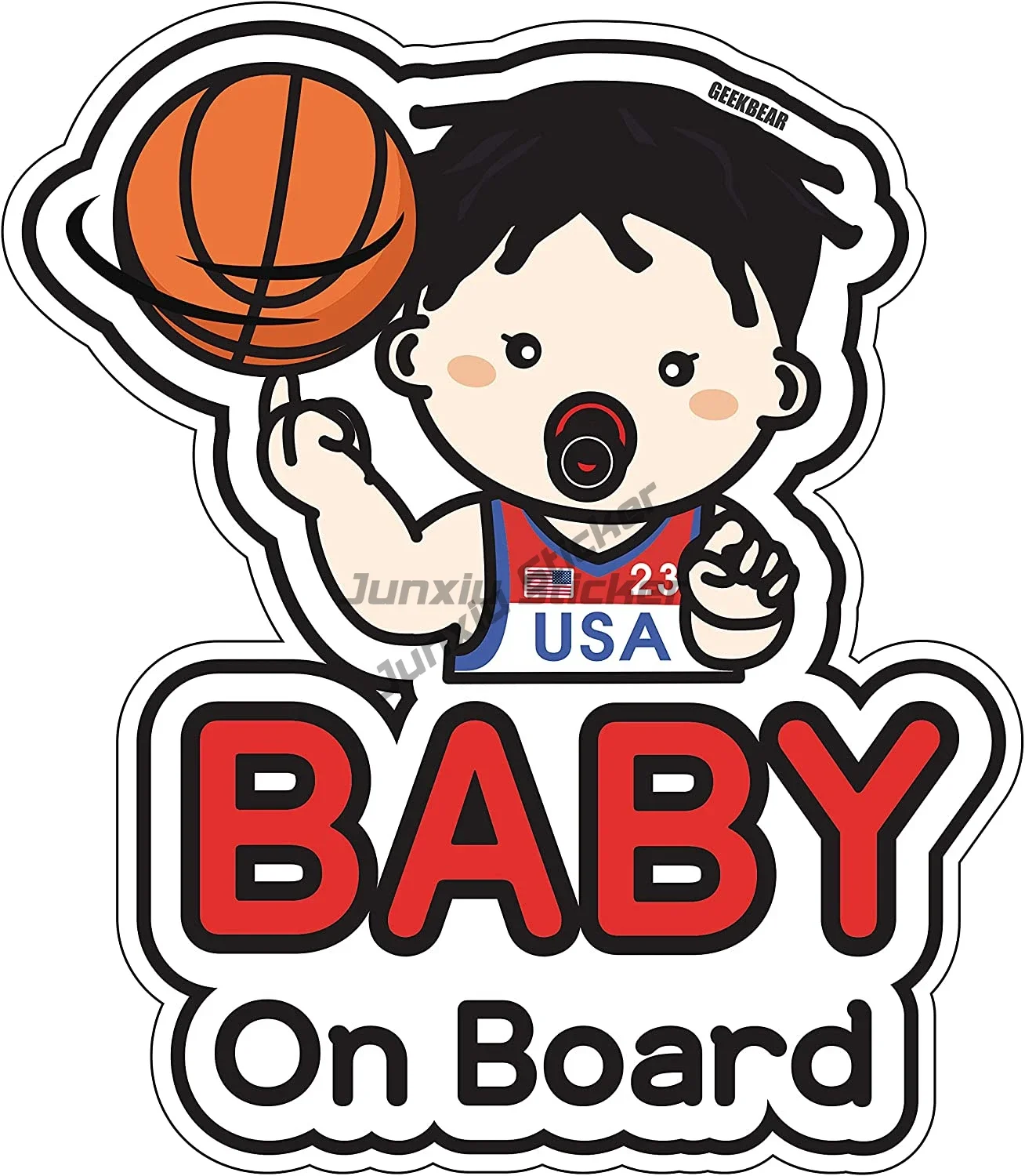 Autocollant créatif mignon bébé à bord bébé dans la voiture, en fourrure, pour décorer la fenêtre de camion, voiture, camping-car, moto, autocollant mural personnalisable