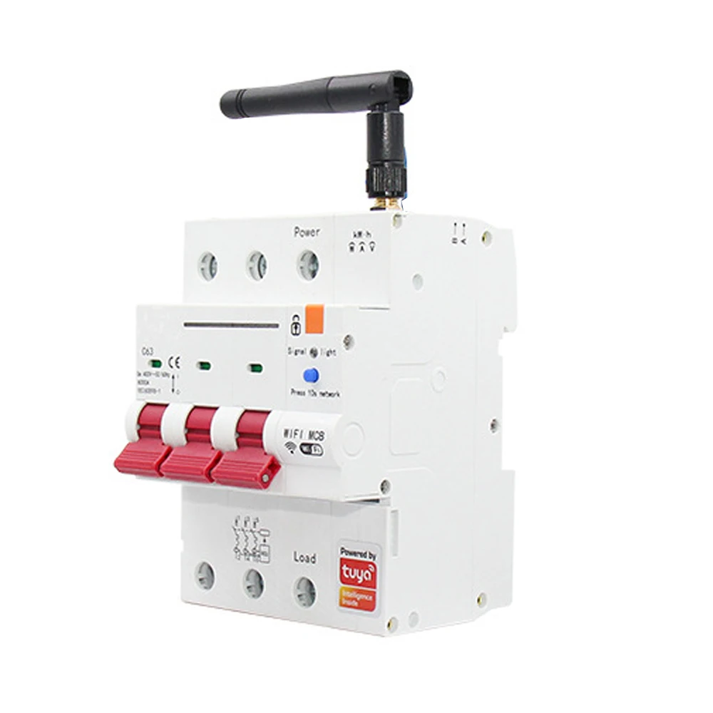 Tuya Smart WiFi+RS485 Metering Leakage Remote Control Circuit Breaker AC 230V/400V with Undervoltage Protection