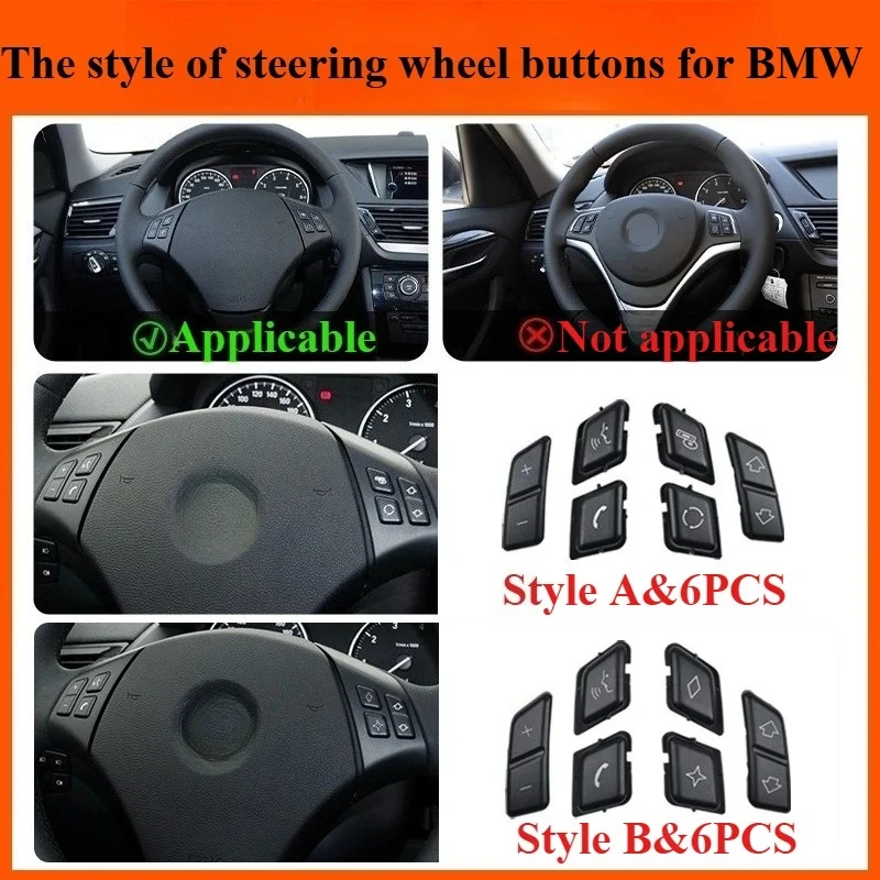 

Для BMW E90 E92 3 серии X1 E84 320325 Многофункциональный переключатель на руле, кнопки управления, аксессуары для замены интерьера