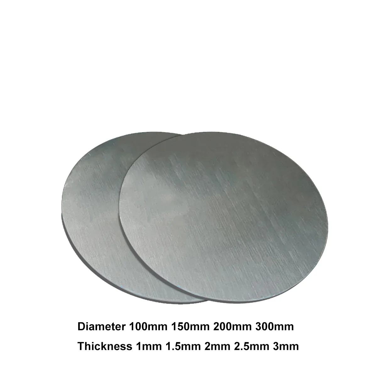 Diameter 100 150 200 300mm 304 Stainless Steel Round Plate Circular Sheet Disc Thickness 1/1.5/2/2.5/3mm