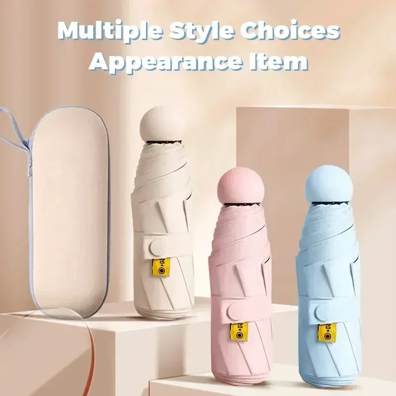 

Компактный и удобный зонт от солнца с 6 спицами, черным покрытием и алюминиевым сплавом, ветрозащитный, с защитой от солнца (индекс UPF50+)