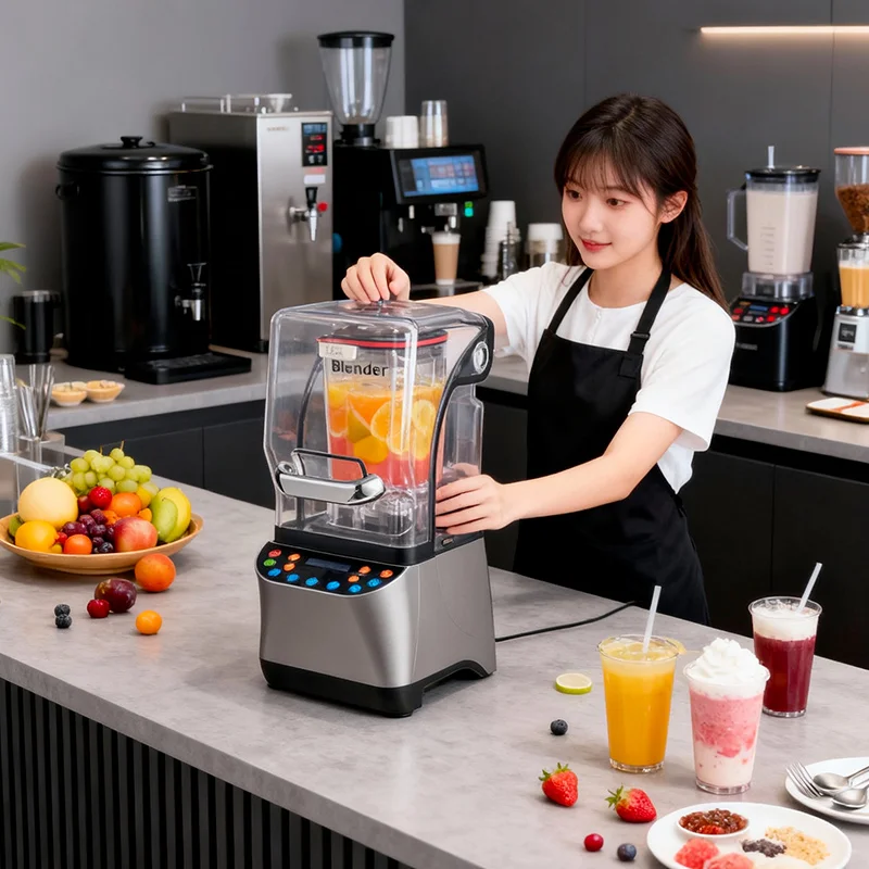 TULX Multifunctional Digital Commercial Juicer Blender Machine Heavy  Silent Blender With Cover