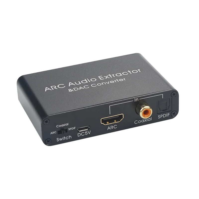 HDMI ARC Audio Extractor DAC Konverter Adapter Digital Optical SPDIF Koaxial Zu Analog 3,5mm L/R Stereo DAC HDMI Audio Konverter
