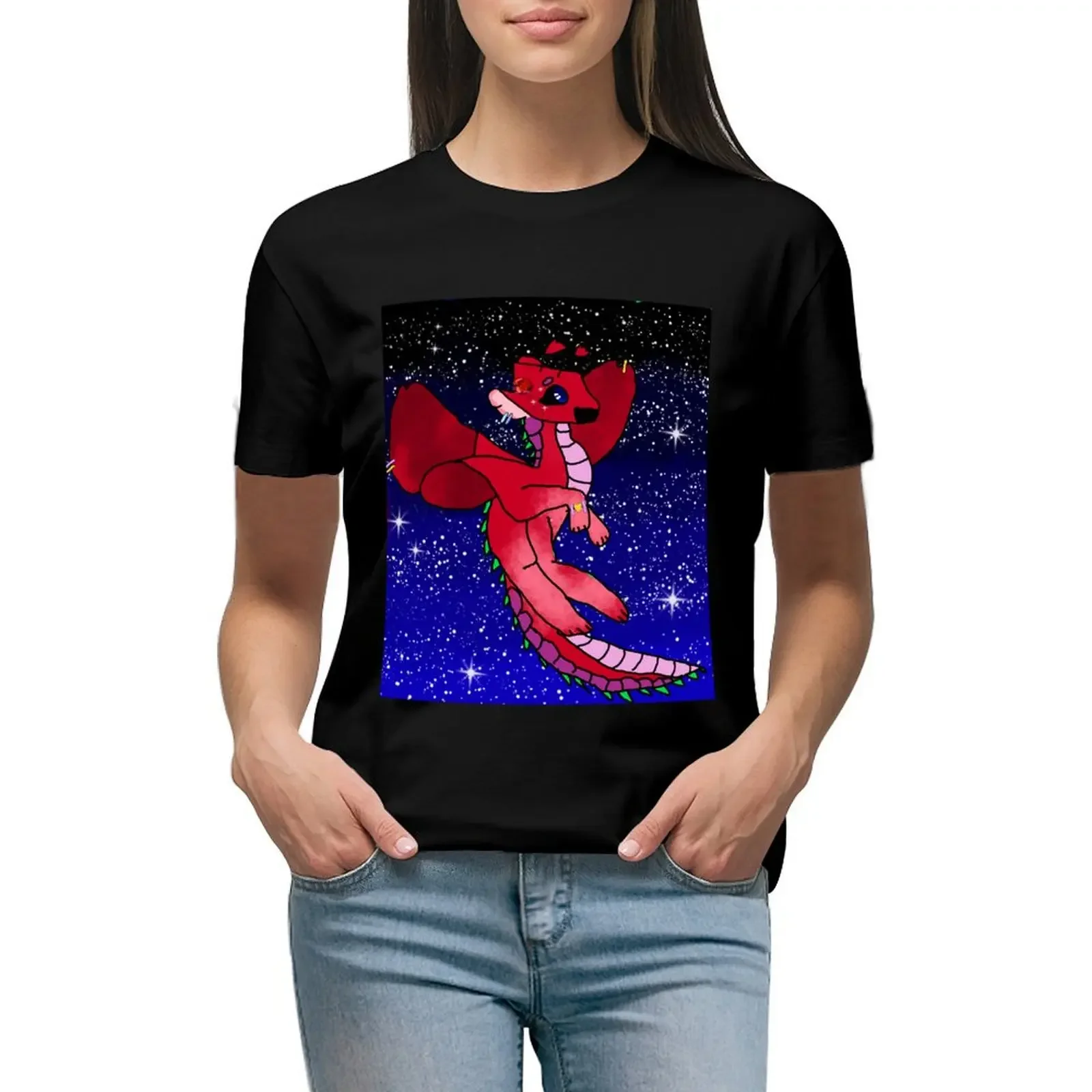 

Rose the SilkWing T-shirt lady clothes aesthetic clothes Women's tops