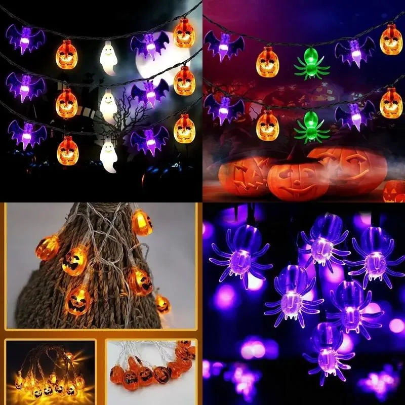 for Light Emitting Diode Pumpkin Ghost Spider Mommy Halloween String Lights, RGB Color and IP44 Rating for Outdoor Decoration
