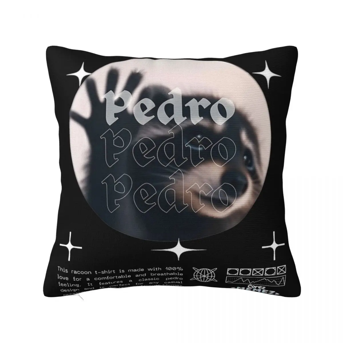 Pedro Dancing Racoon Pillow Covers Printing Cushion Cover Decoration Funny Animal Throw Pillow Case Cover Home Multiple Sizes