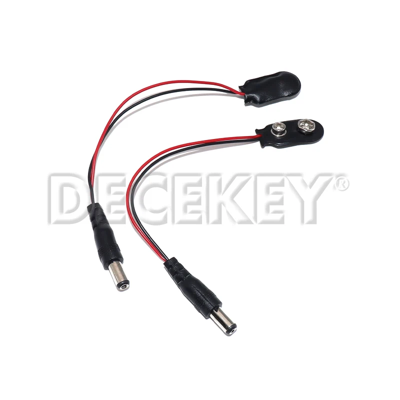 10PCS 15CM I Type 9V Battery Snap Connector Clip Lead Wires holder Line length
