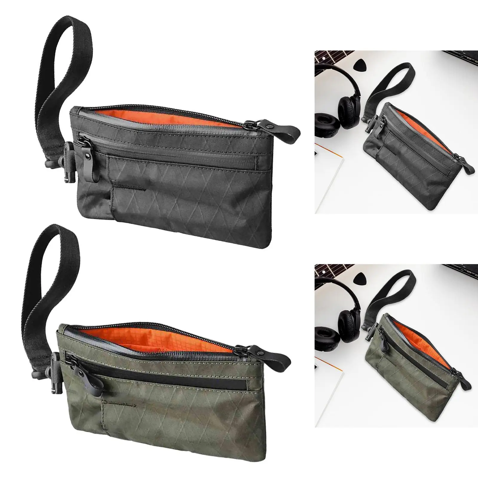 Zip Pouch Multipurpose Water Resistant Organization Outdoor for Men Minimalist Convenient Portable Zip Wallet Storage Pouch