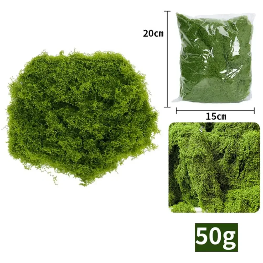 50g/100g/200g Realistico Muschio Artificiale Per L'artigianato FAI DA TE & Decorazioni Per La Casa Paesaggio Bonsai Pavimentazione Erba Decorazione Pianta Verde