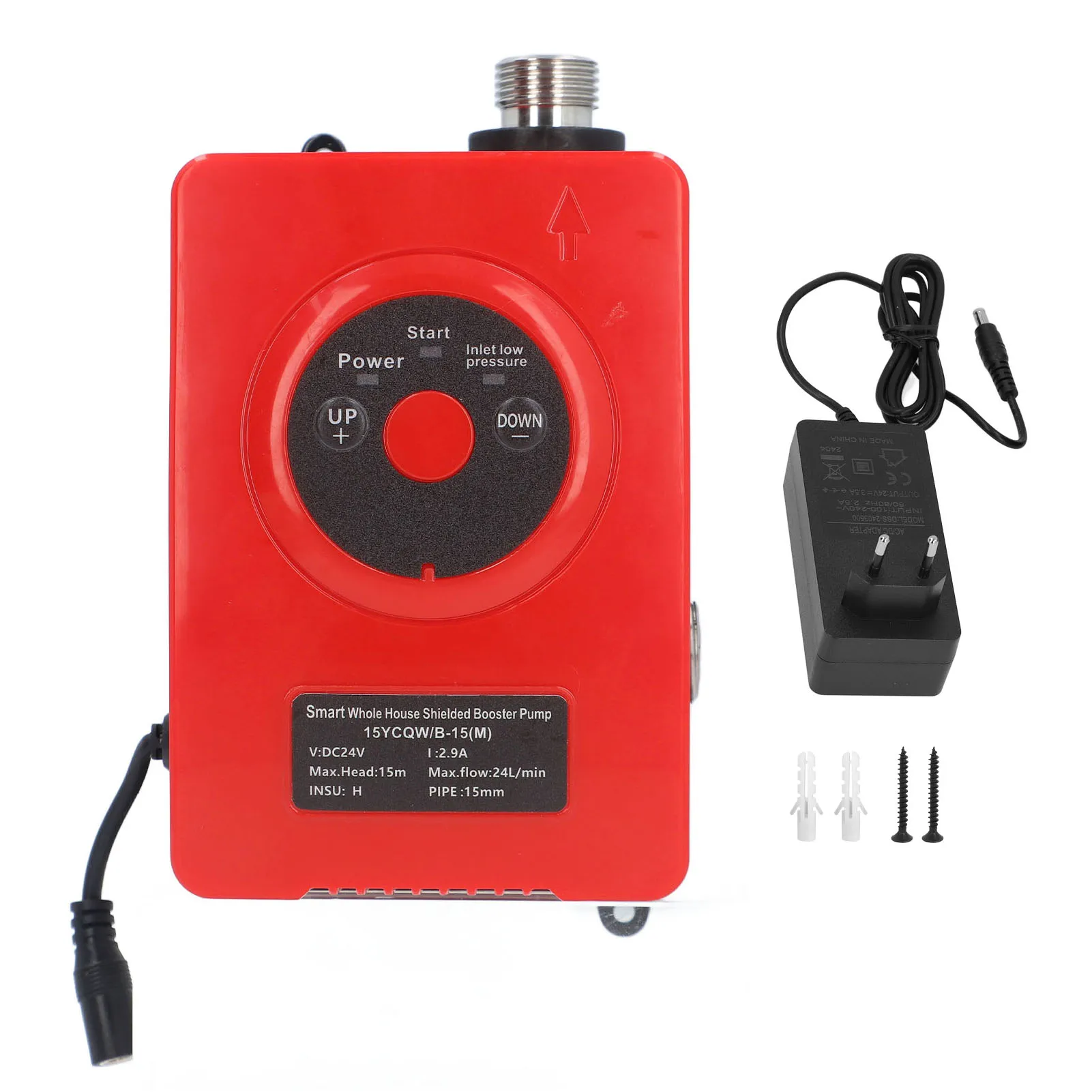 

24V Intelligent Shielded Boost Pump 24L/min 69W Ultra Quiet Home Circulating Boost Pump for Kitchen Garden AC100-240V