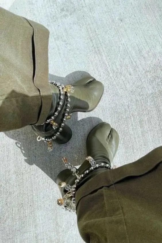 Knee High Design Leather Split-toe Boots Lady Chunky High Heel Fashion Boots Show Street Women Shoes 2024