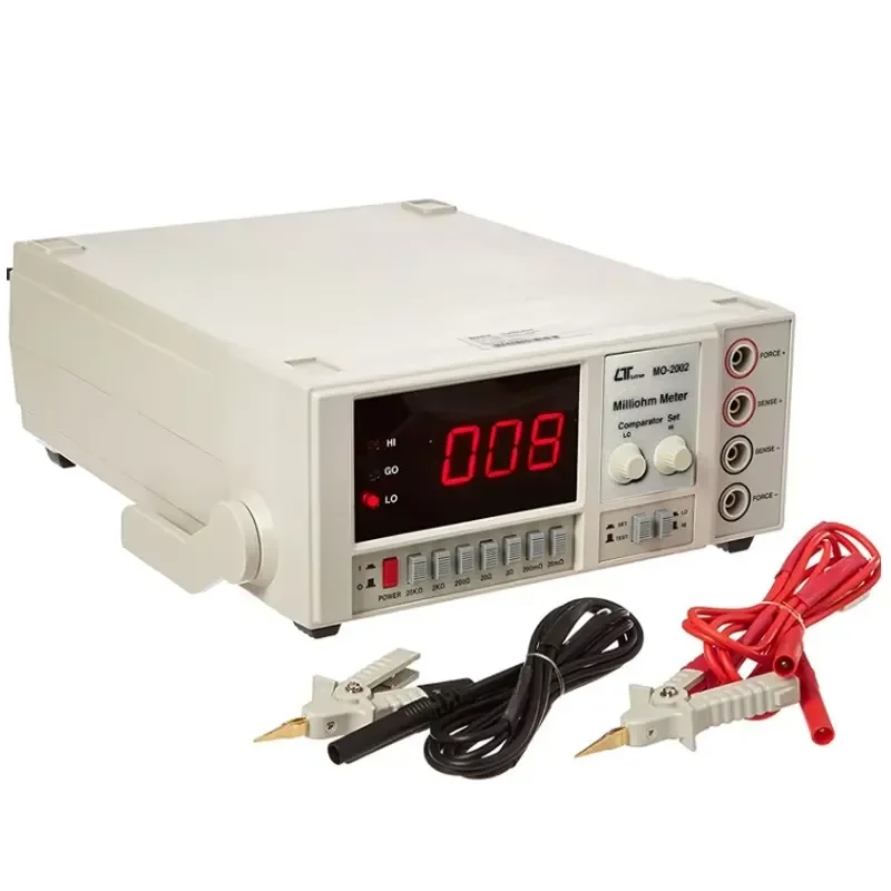 for LUTRON MO-2002 Digital Milliohm Meter 0.001mOhm to 20K Ohm 7 Range Types Micro Ohm Tester for Electronics Repair Testing
