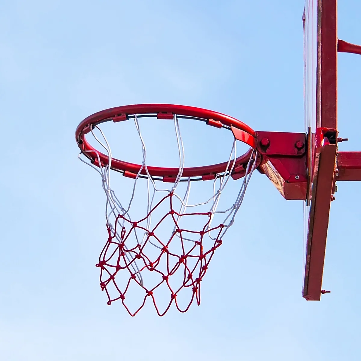 12-siatkowa nylonowa siatka do koszykówki, wytrzymała, profesjonalna, zamienna, trwała, odporna na każdą pogodę, do standardowego obręczy, do użytku w pomieszczeniach.
