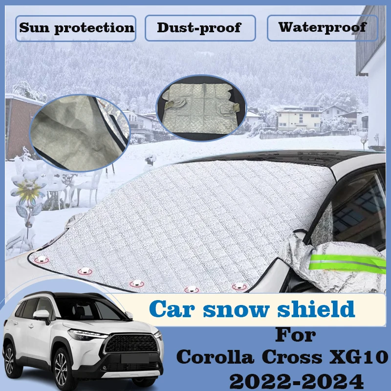 

Car Frost Shield Cover For Toyota Corolla Cross 2024 Accessories XG10 2022 2023 Sunshade Window Snow Covers Windshield Sun shade