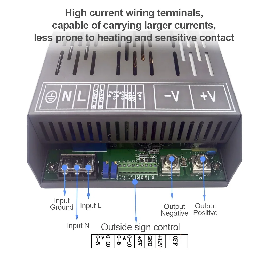 Wholesale SMPS PSU 2000W Dc Power Supply Adjustable 24V 36V 48V 60V 72V 110V 150V 400V Analog Signl Control 0-5V Adjustable