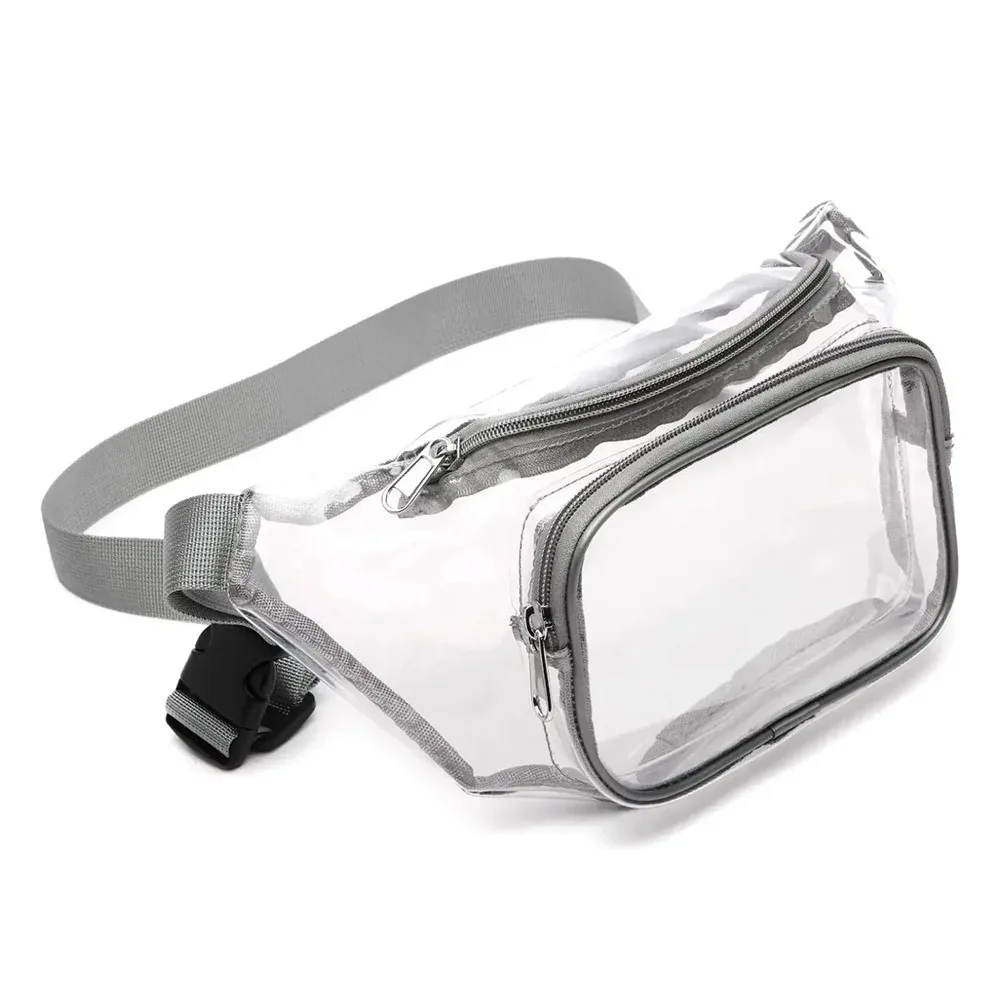 NEW Transparent Clear Fanny Pack Stadium Approved PVC Sports Waist Bag Waterproof Large Capacity Jogging Pouch Travel - view 4