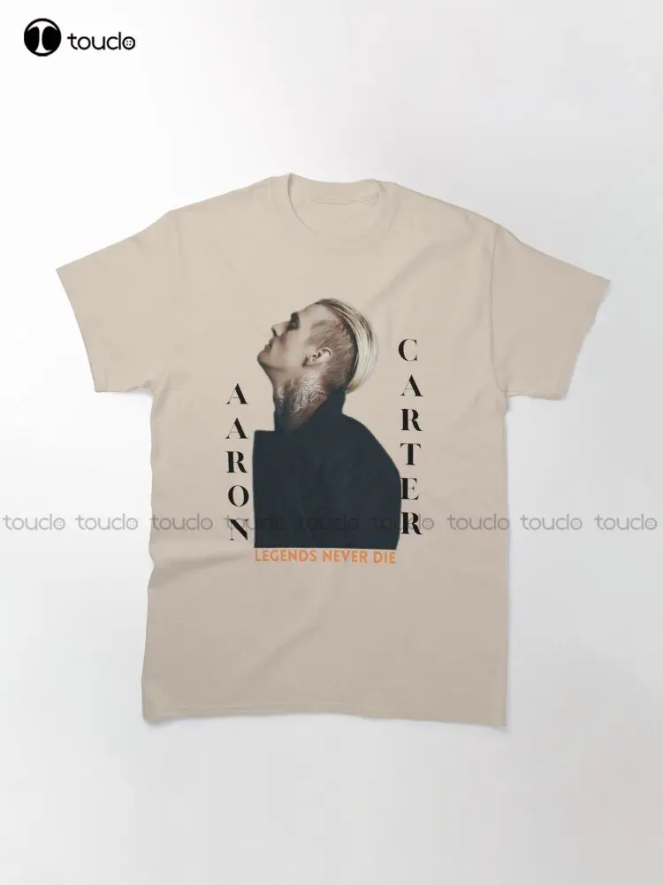 Aaron Carter Legends Never Die Rip T-Shirt Custom Aldult Teen Unisex Digital Printing Tee Shirts Custom Gift Make Your Design