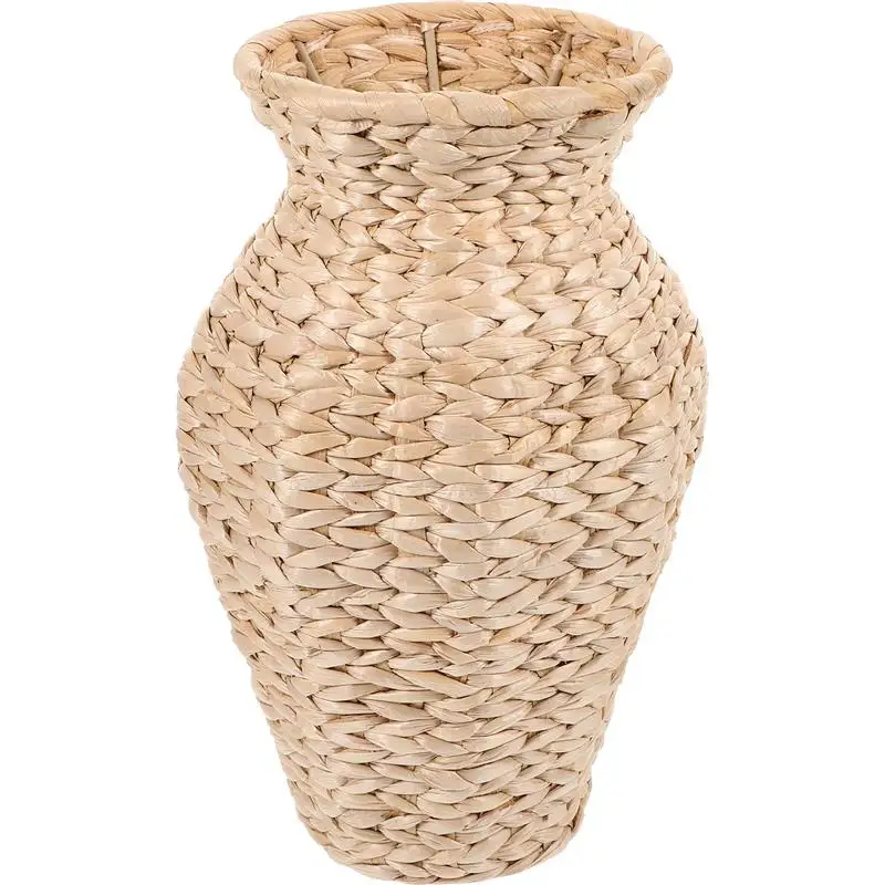 

Dried Flower Vase Decorative Woven Flower Vase Artificial Flower Arrangement Container Cattail Vase Straw Vase